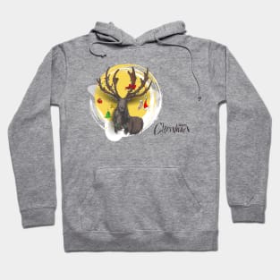 Reindeer Sketchy Merry Christmas Hoodie